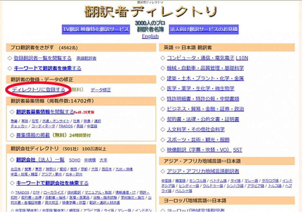 フリーランス翻訳者が登録すべき求人サイト 翻訳者ディレクトリ の使い方と評判
